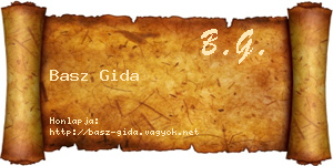 Basz Gida névjegykártya
